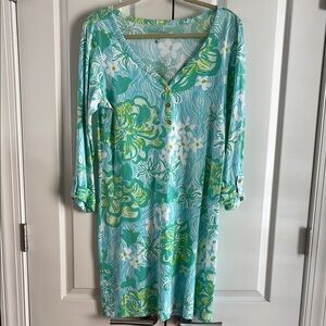 Lilly Pulitzer Green and Blue Floral Dress
